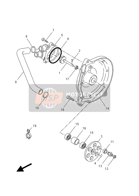 Yamaha NS50 2015 Water Pump for a 2015 Yamaha NS50